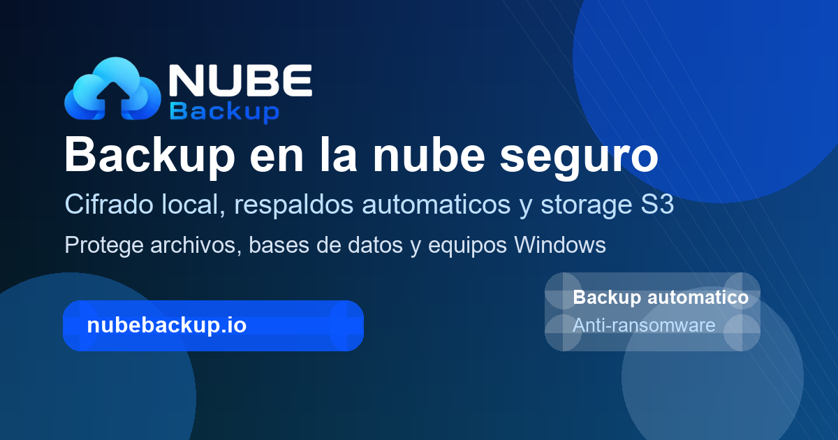 NUBE Backup | Backup en la nube seguro para empresas